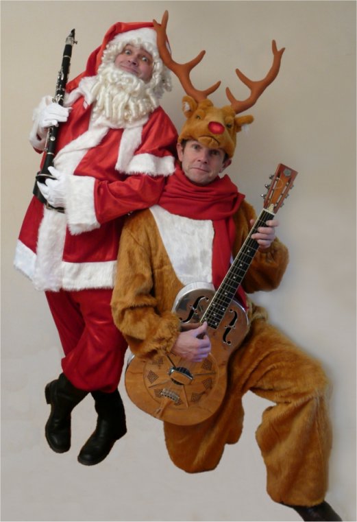 Muzikale Kerstman te boeken bij www.kwekel-evenementen.nl